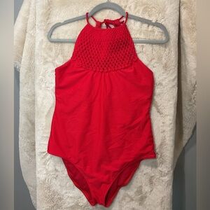 Aerie Red Halter Neck Swimsuit